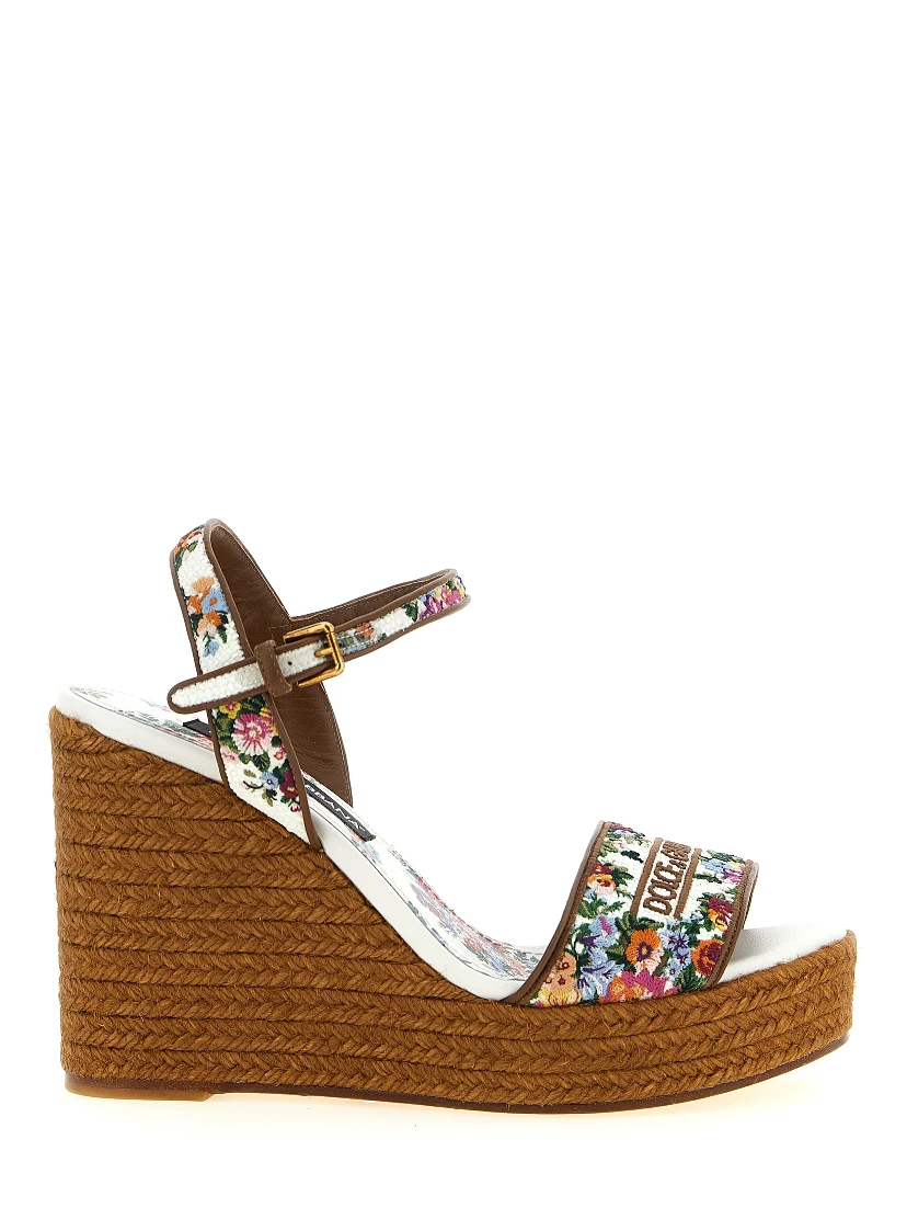 Multicolor Polyamide Wedge Sandals