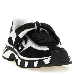 Bicolor Polyester Athletic Sneakers