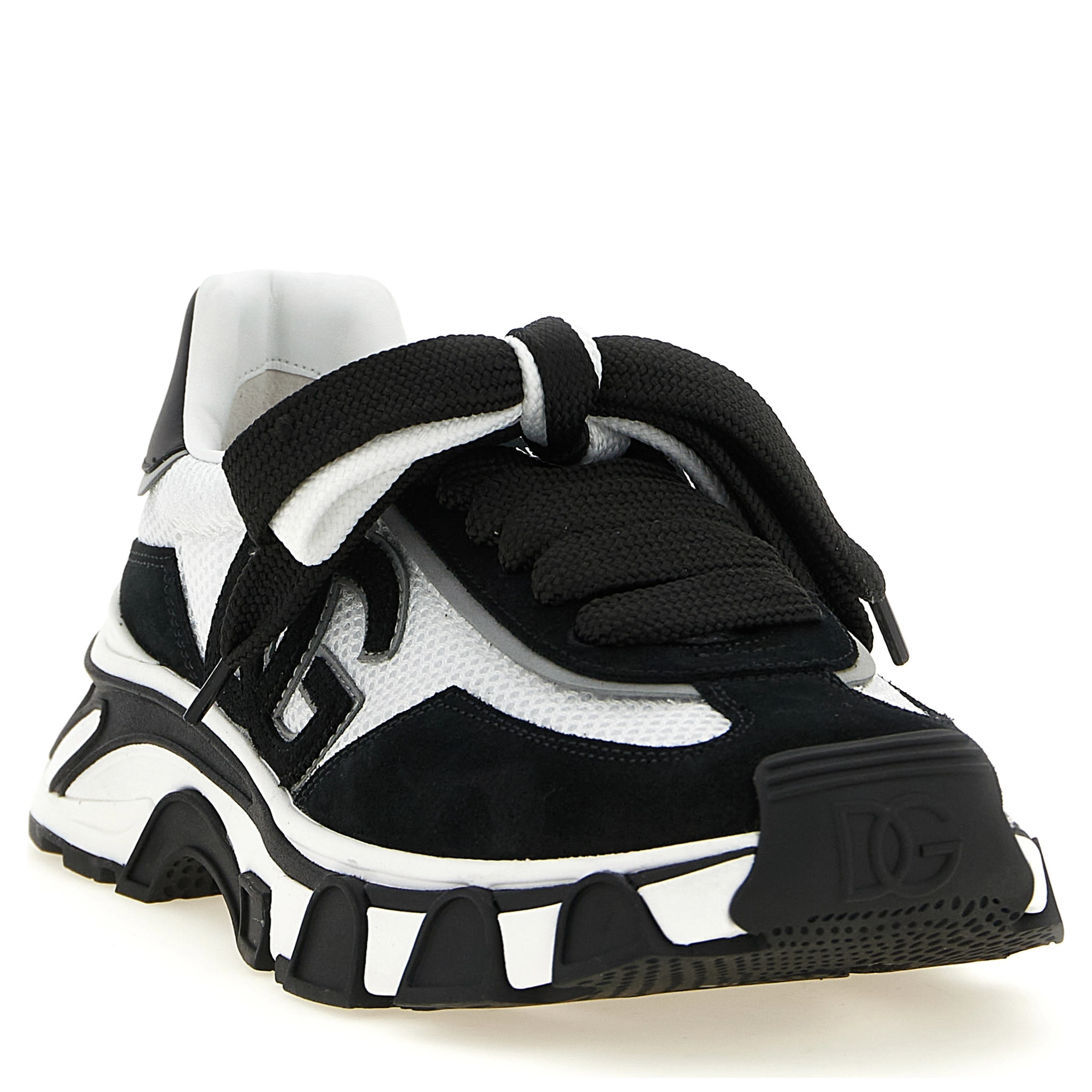 Bicolor Polyester Athletic Sneakers