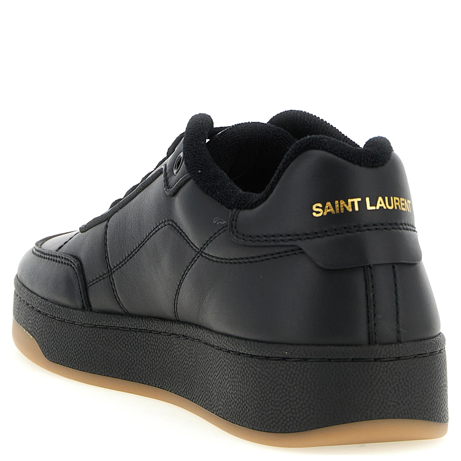 Black Calfskin Low Top Sneakers