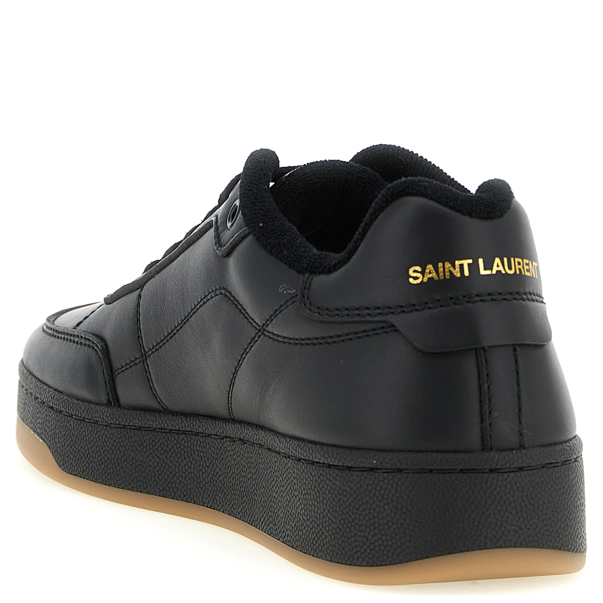 Black Calfskin Low Top Sneakers