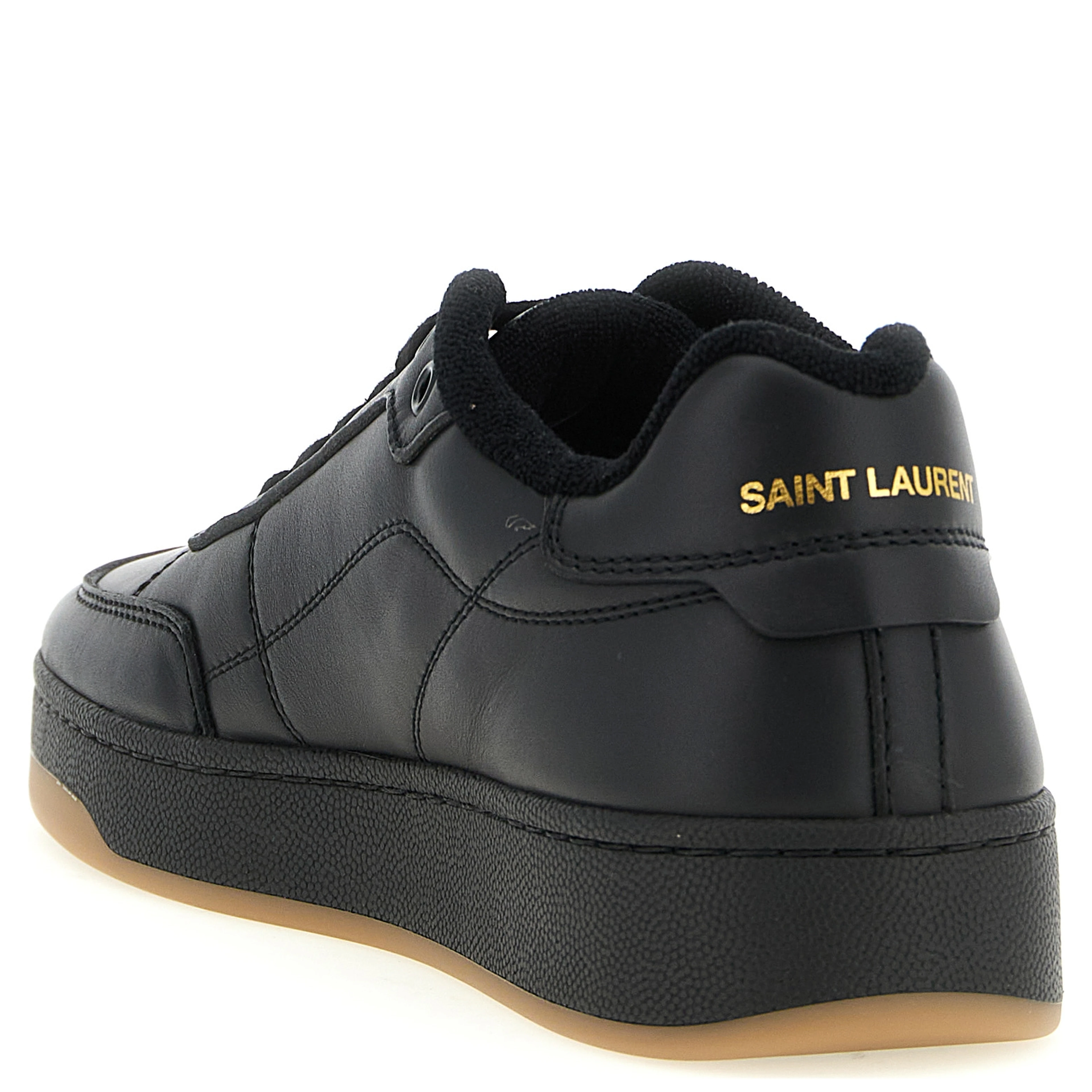 Black Calfskin Low Top Sneakers