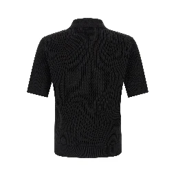 Black Cotton Polo Shirt