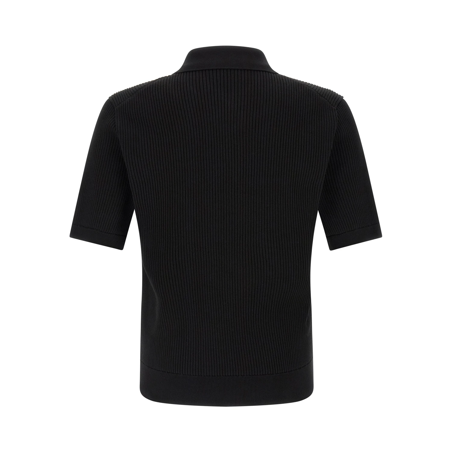 Black Cotton Polo Shirt