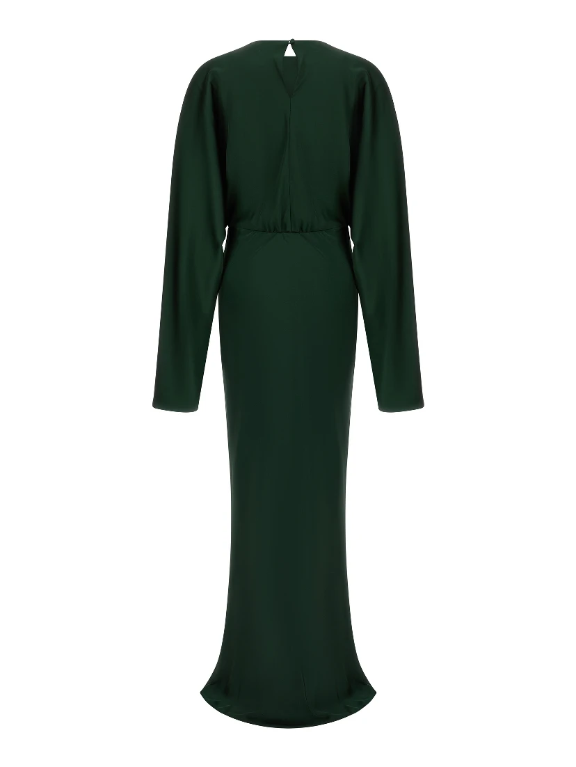 Bicolor Polyester Long Dress