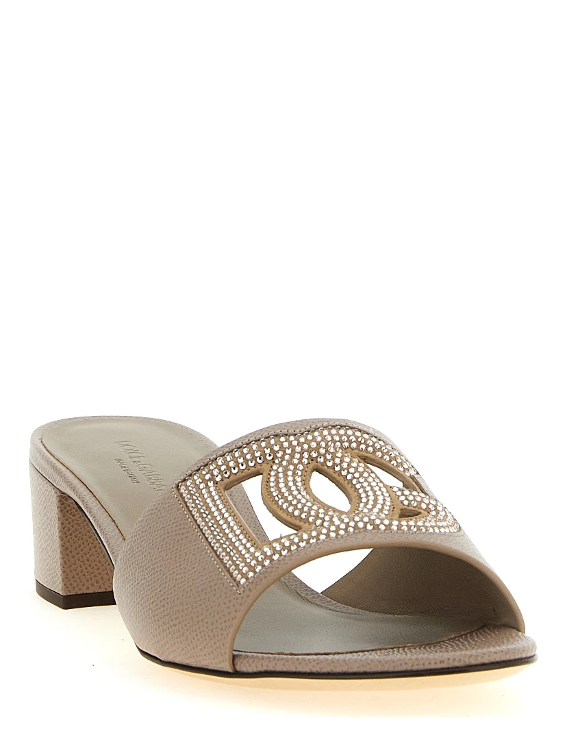 Gray Calfskin Mules