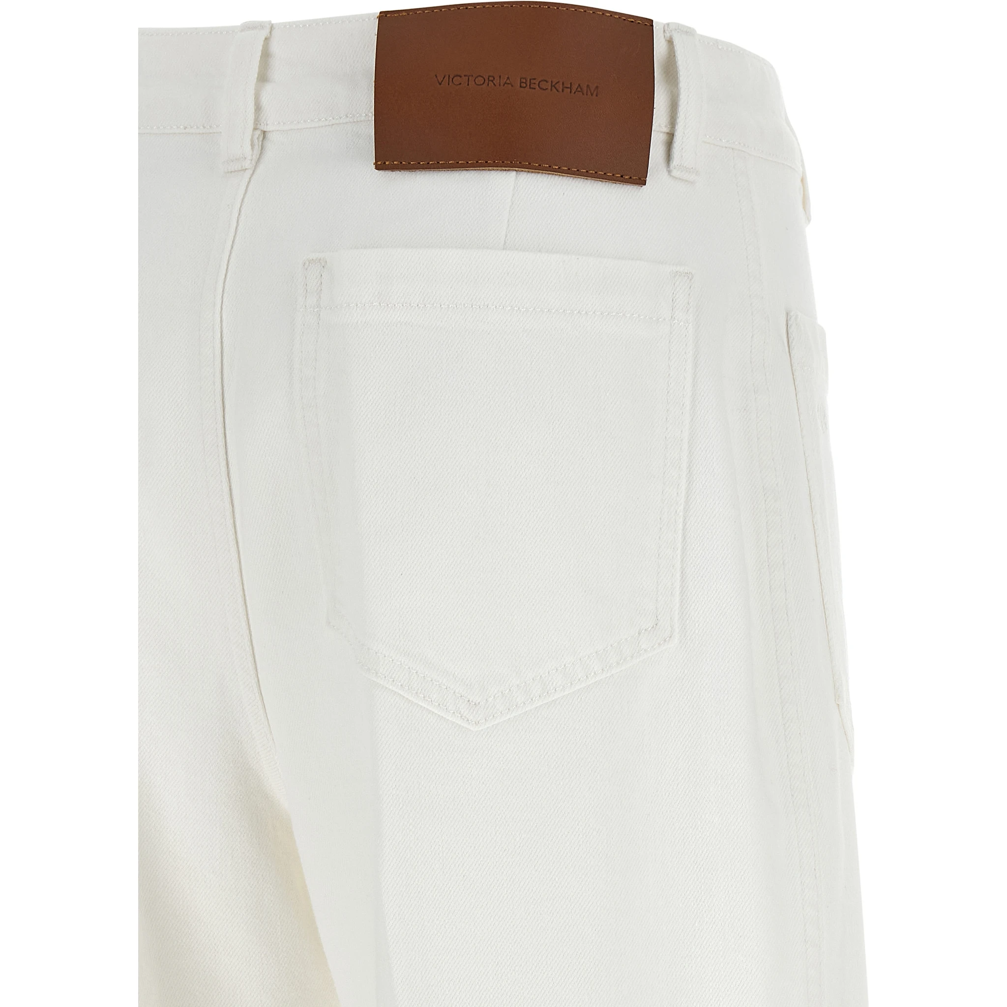 White Cotton Flared Jeans