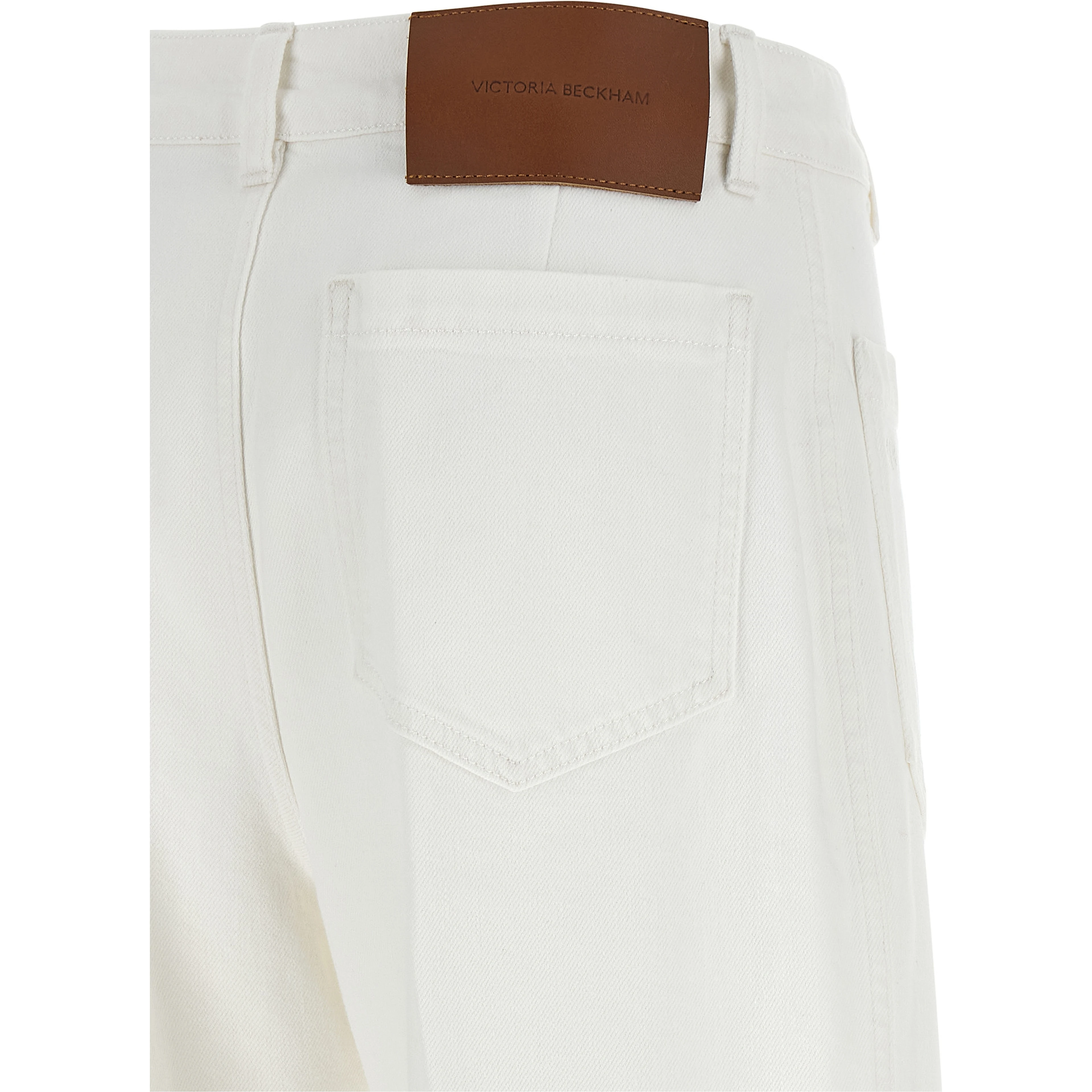 White Cotton Flared Jeans