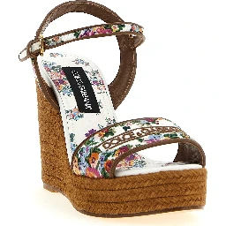 Multicolor Polyamide Wedge Sandals