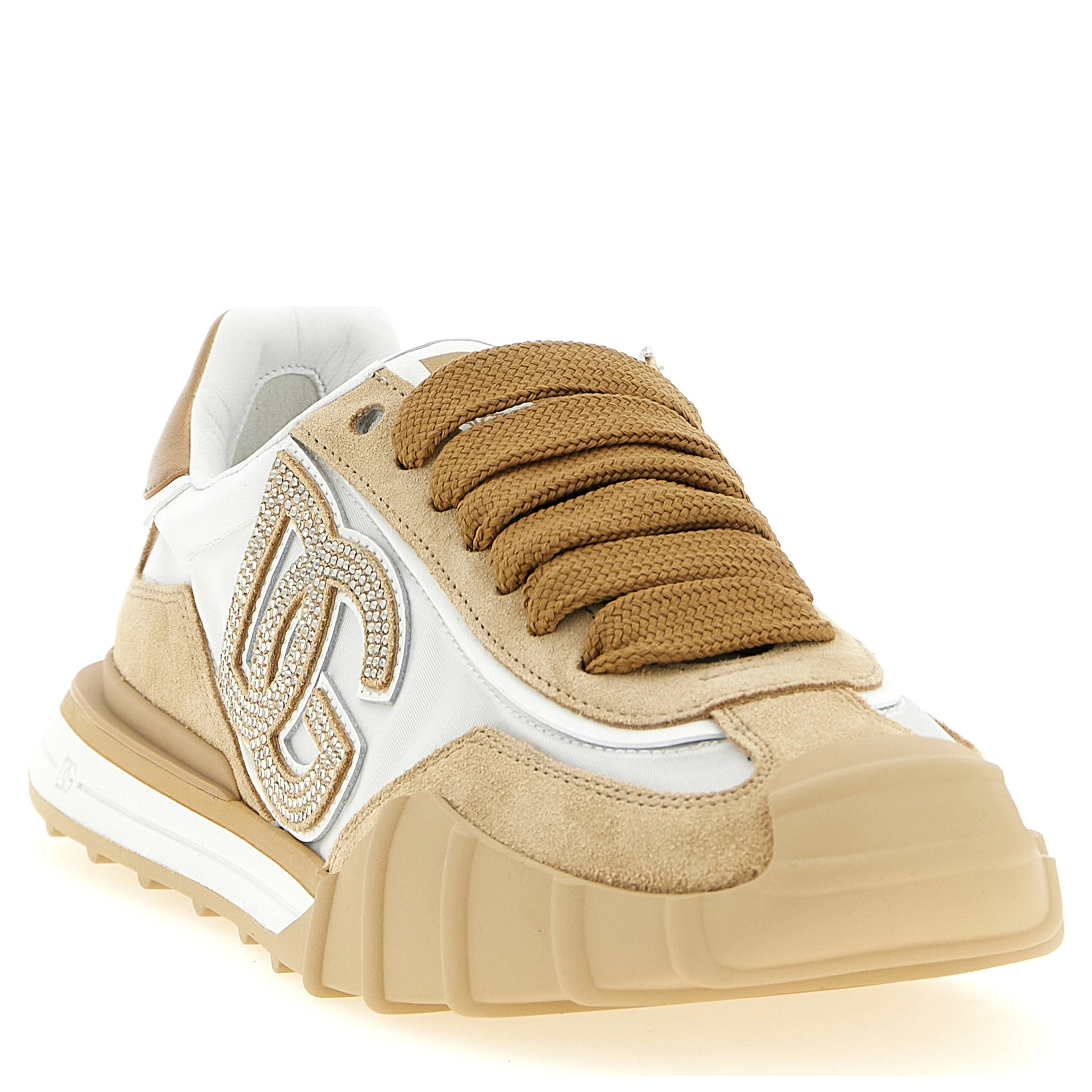 Beige Calfskin Athletic Sneakers