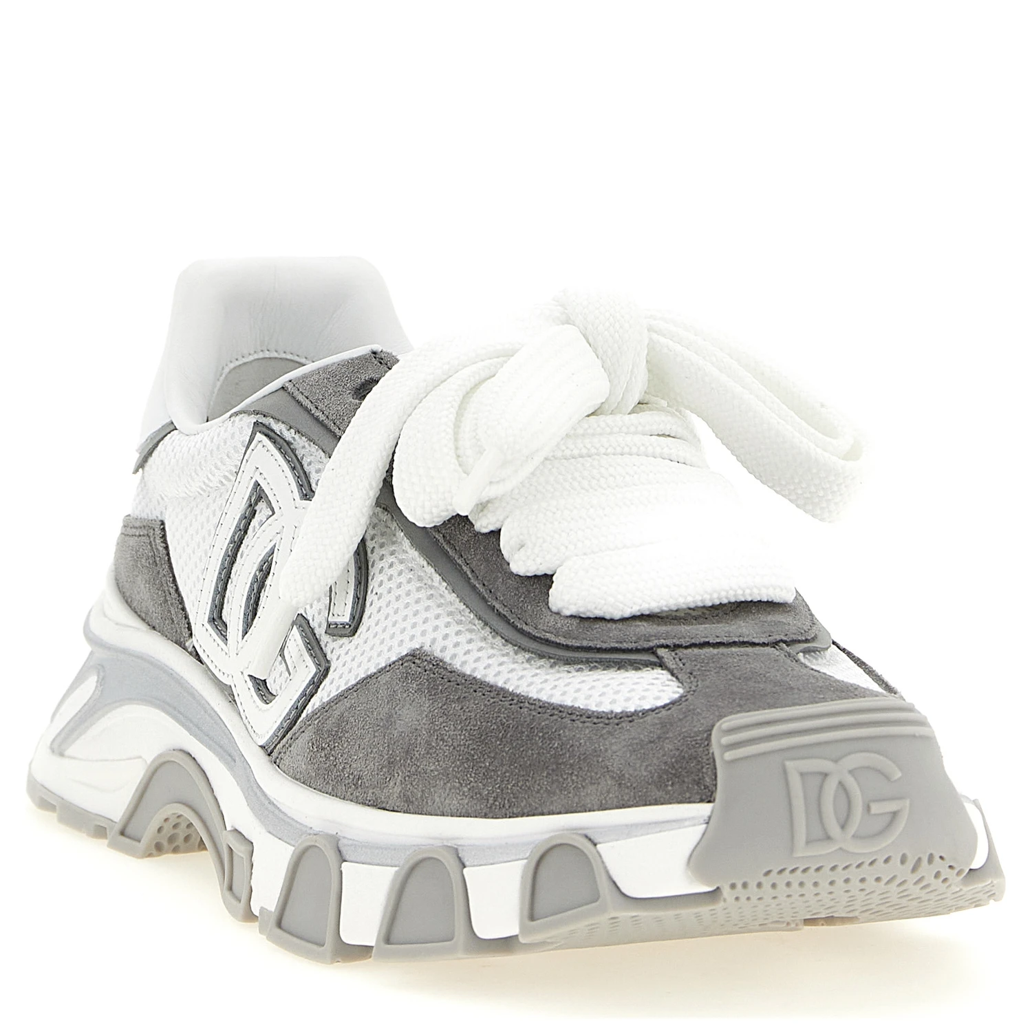 Gray Polyester Athletic Sneakers
