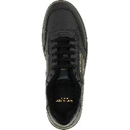 Black Calfskin Low Top Sneakers