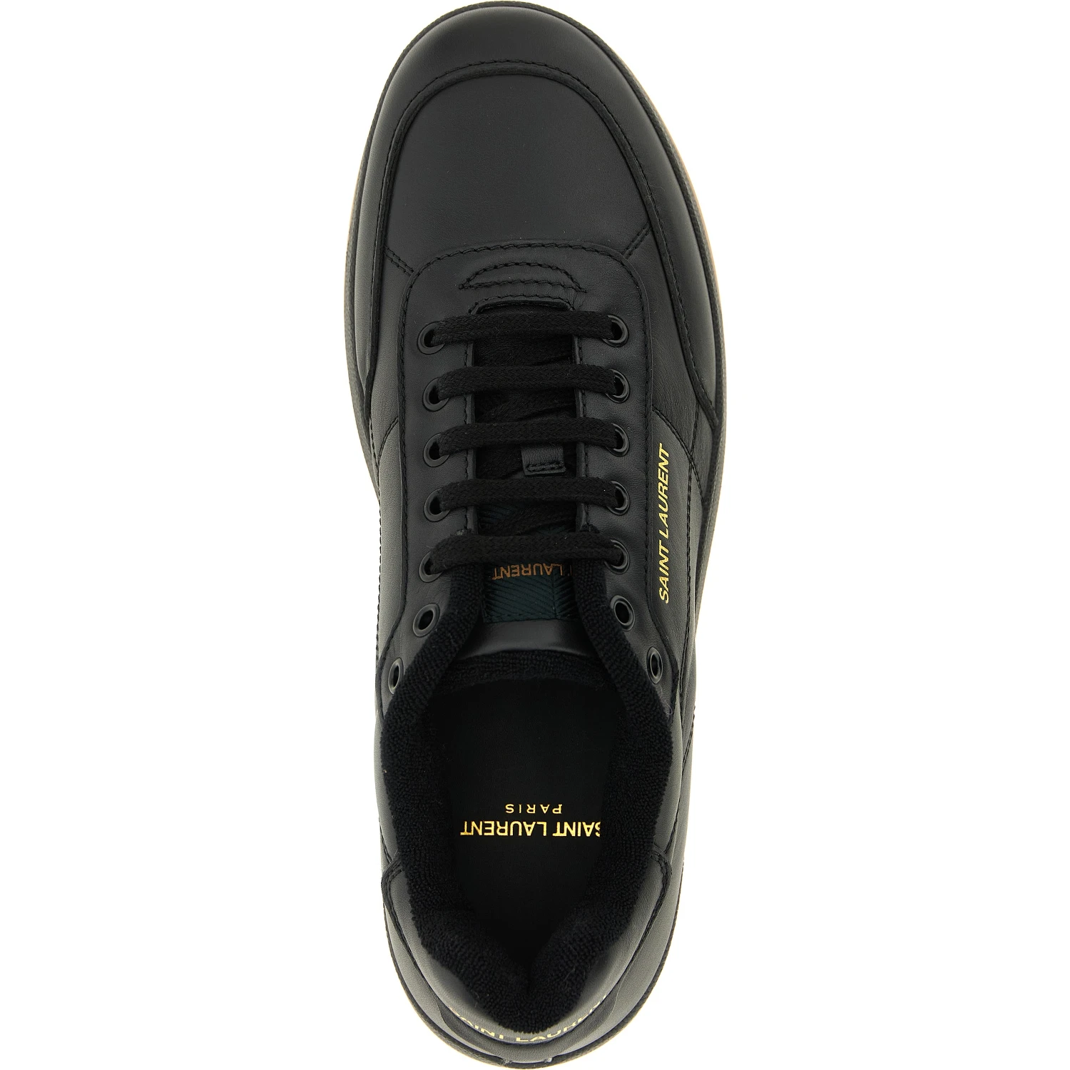 Black Calfskin Low Top Sneakers