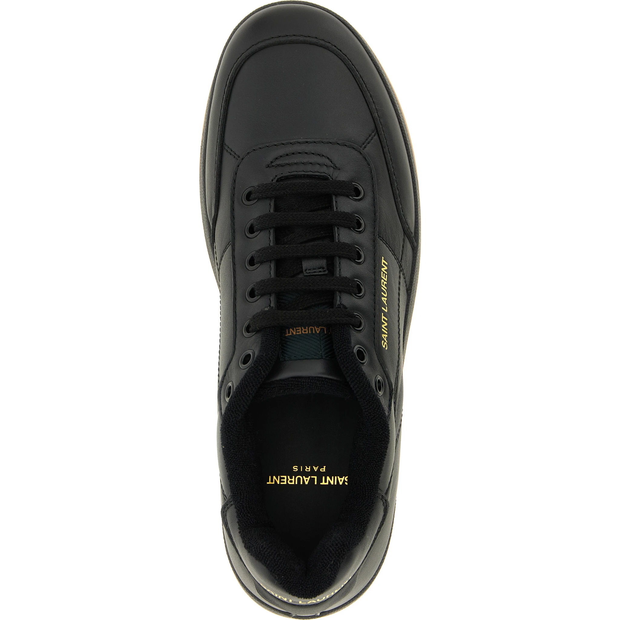 Black Calfskin Low Top Sneakers