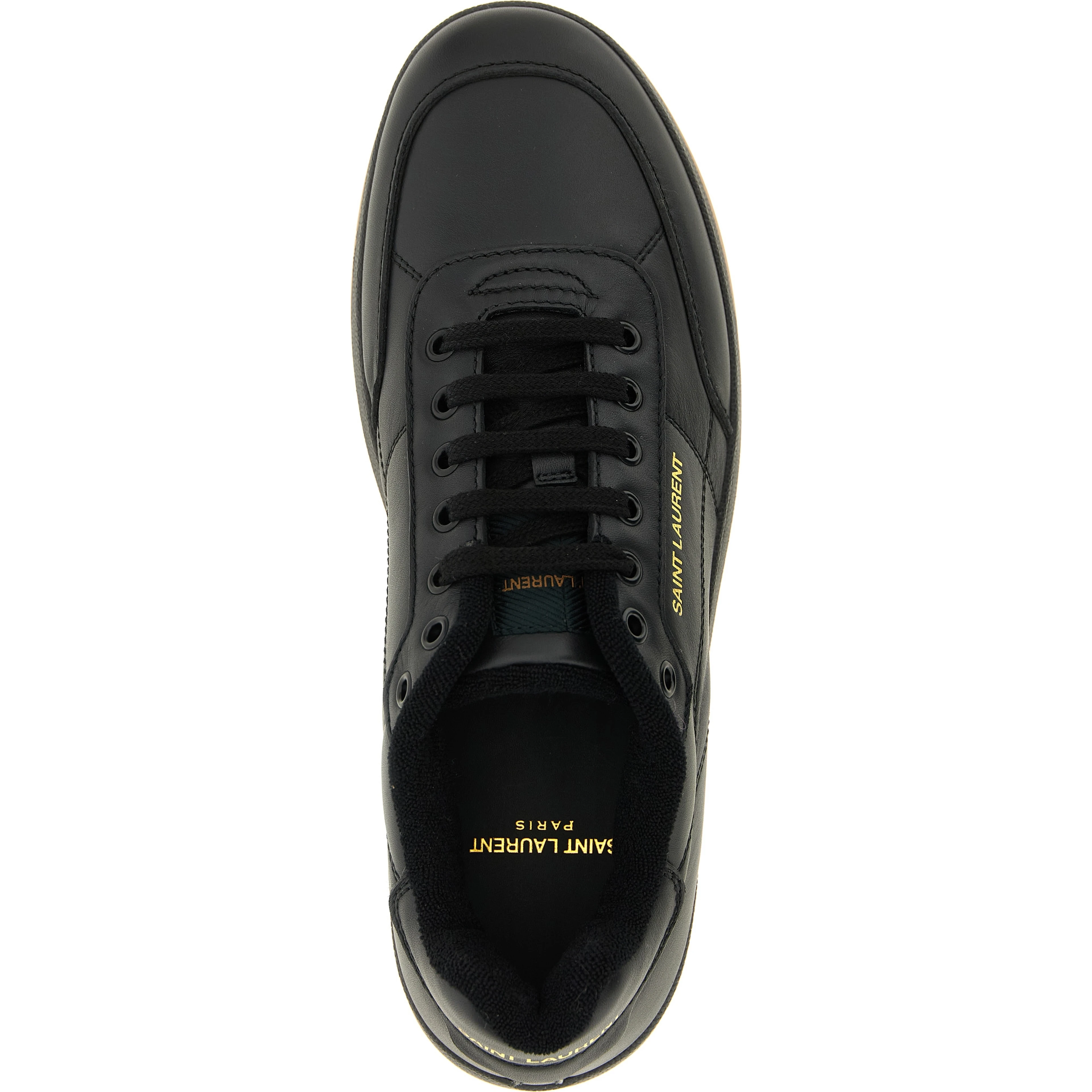 Black Calfskin Low Top Sneakers