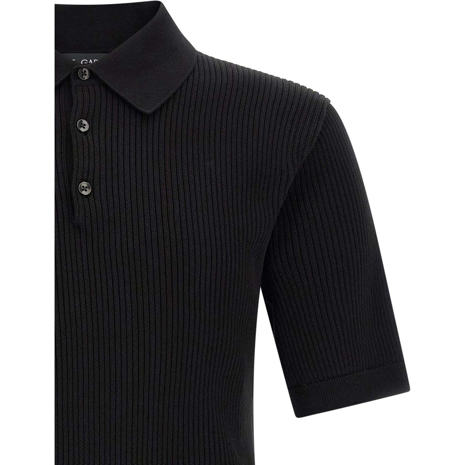 Black Cotton Polo Shirt