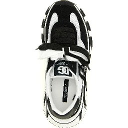 Bicolor Polyester Athletic Sneakers