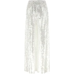 White Nylon Casual Pants
