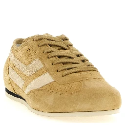 Beige Calfskin Sneakers