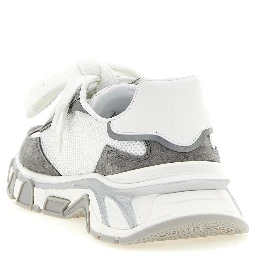 Gray Polyester Athletic Sneakers