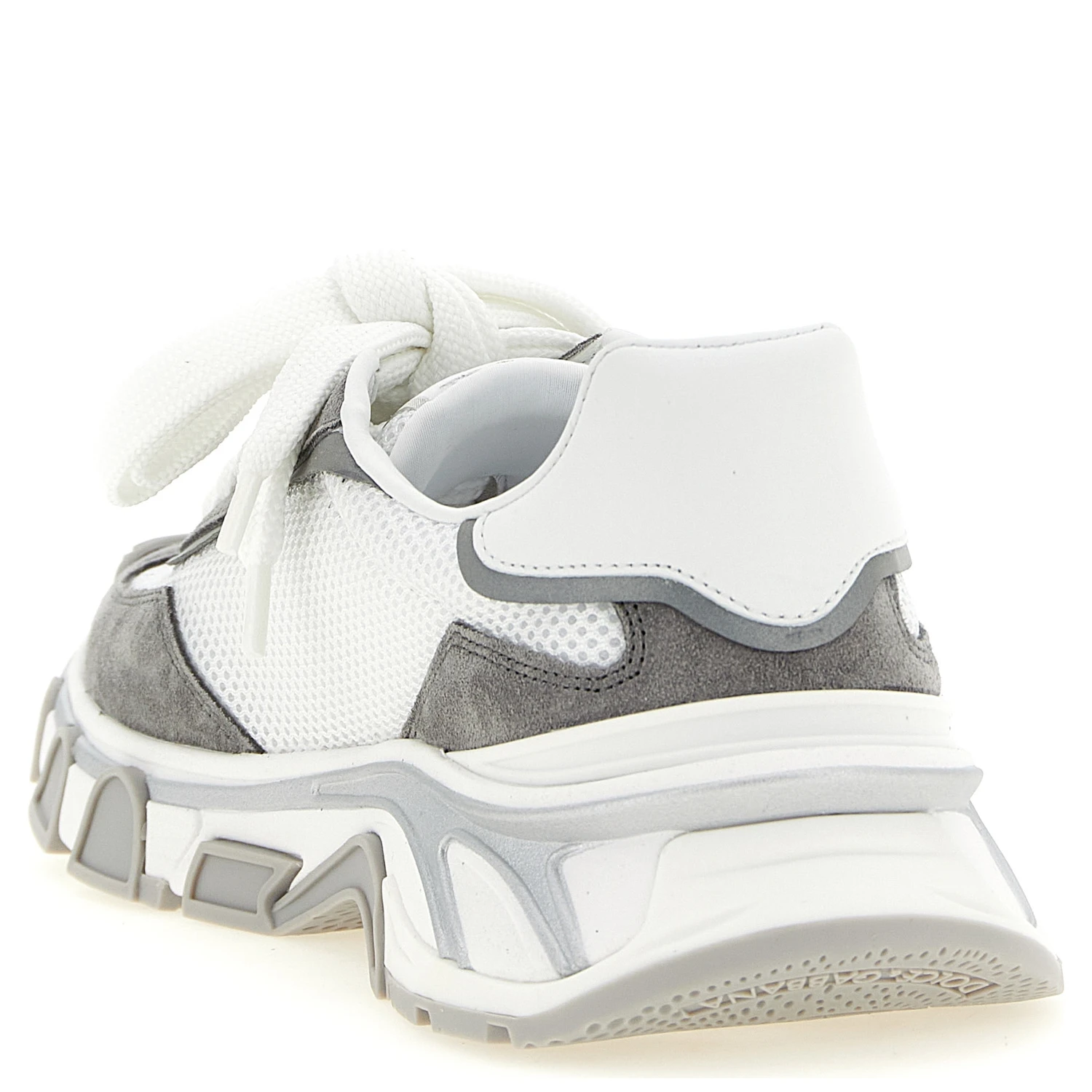 Gray Polyester Athletic Sneakers
