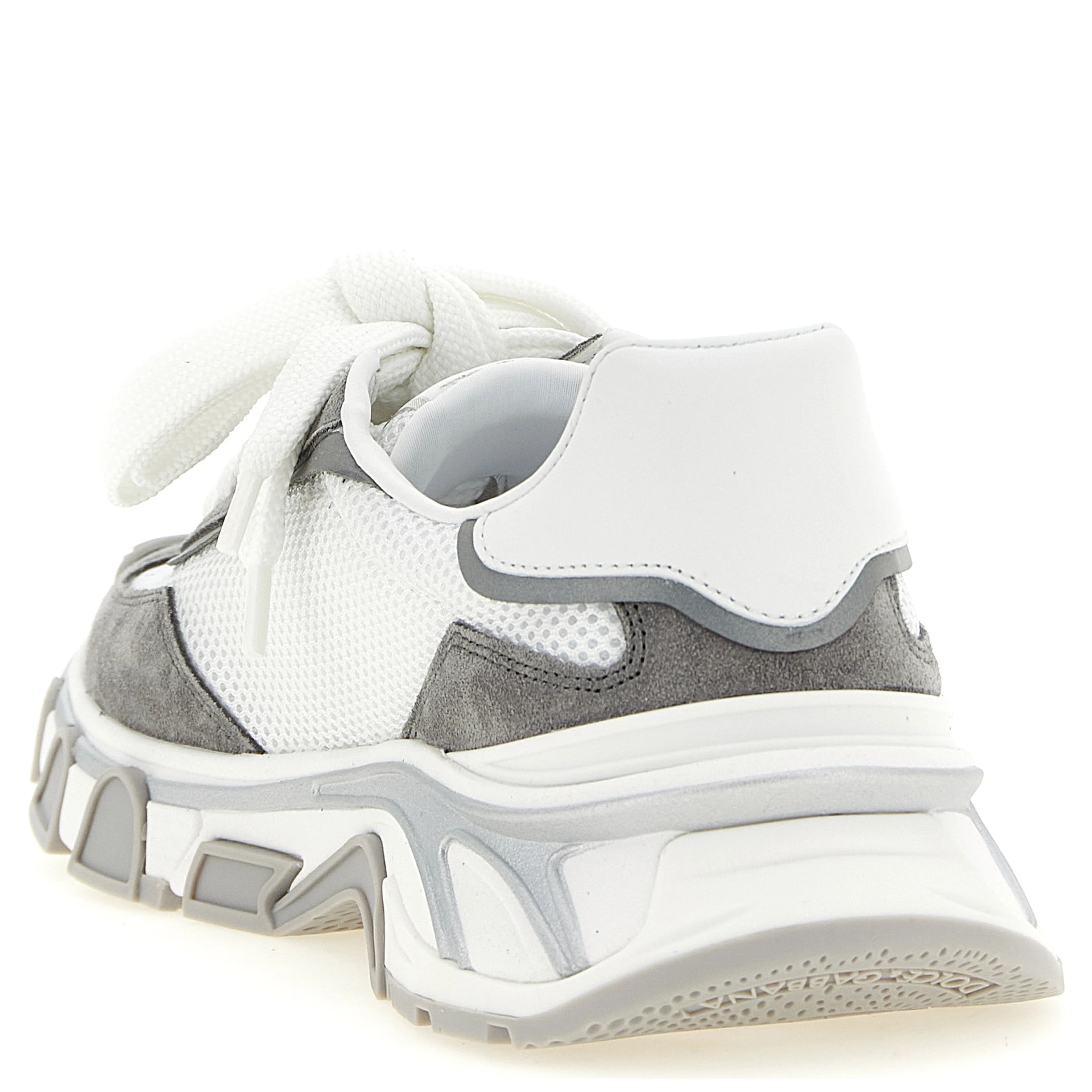 Gray Polyester Athletic Sneakers