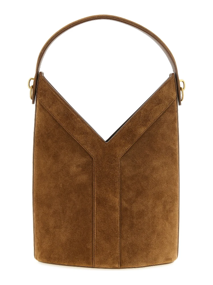 Brown Calfskin Shoulder Bag