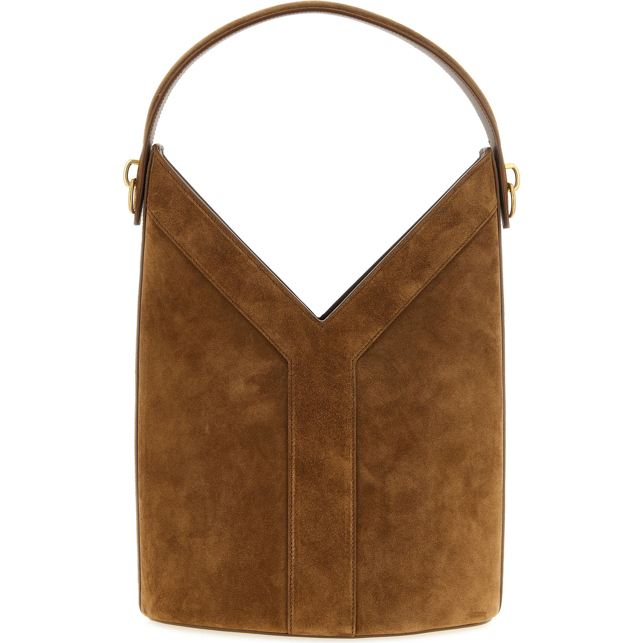 Brown Calfskin Shoulder Bag