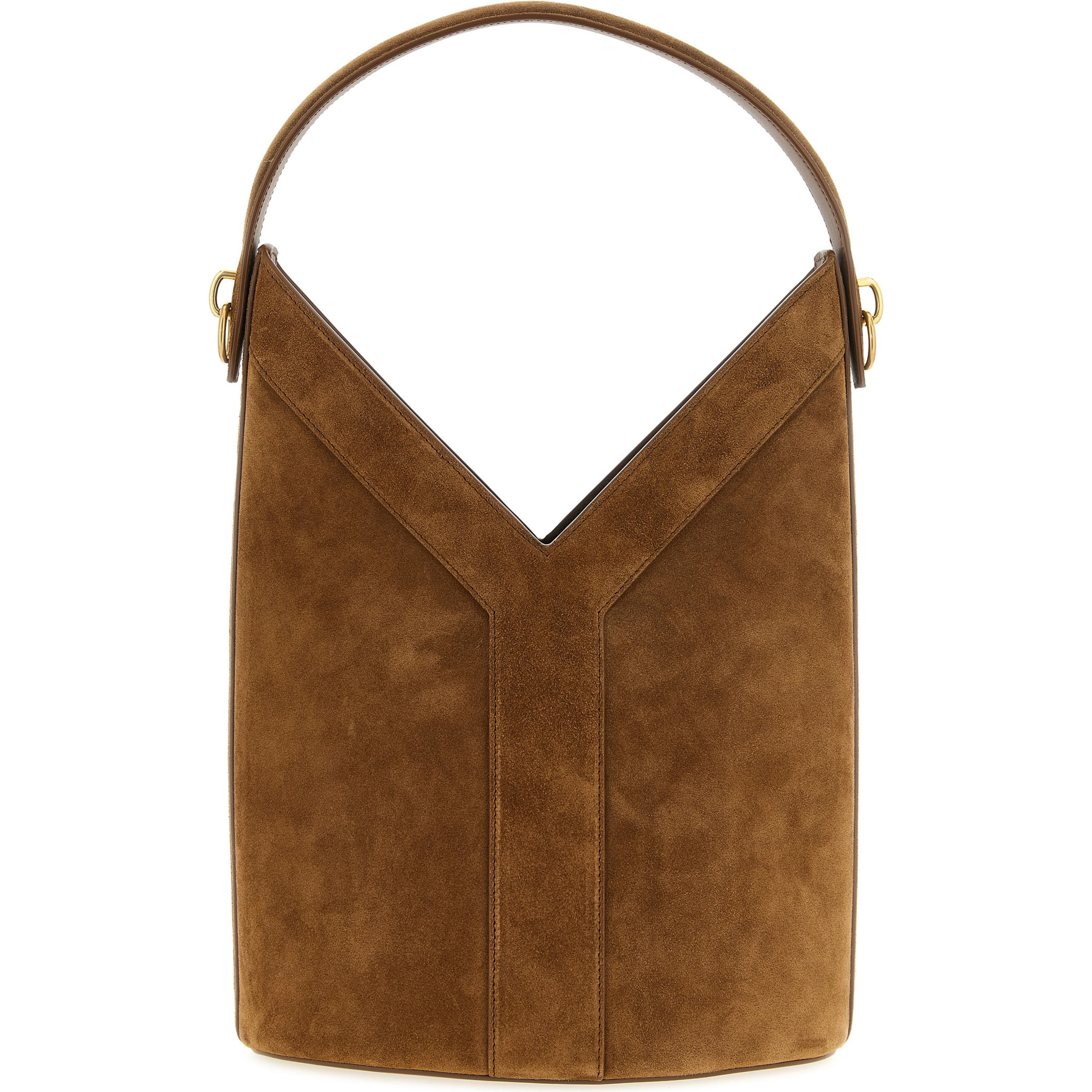 Brown Calfskin Shoulder Bag