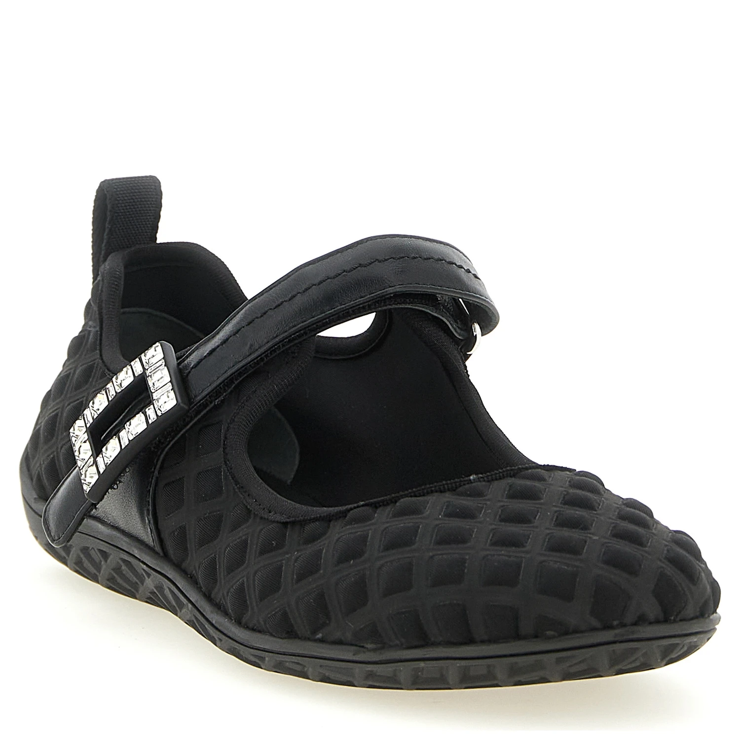Black Polyamide Ballet Flats