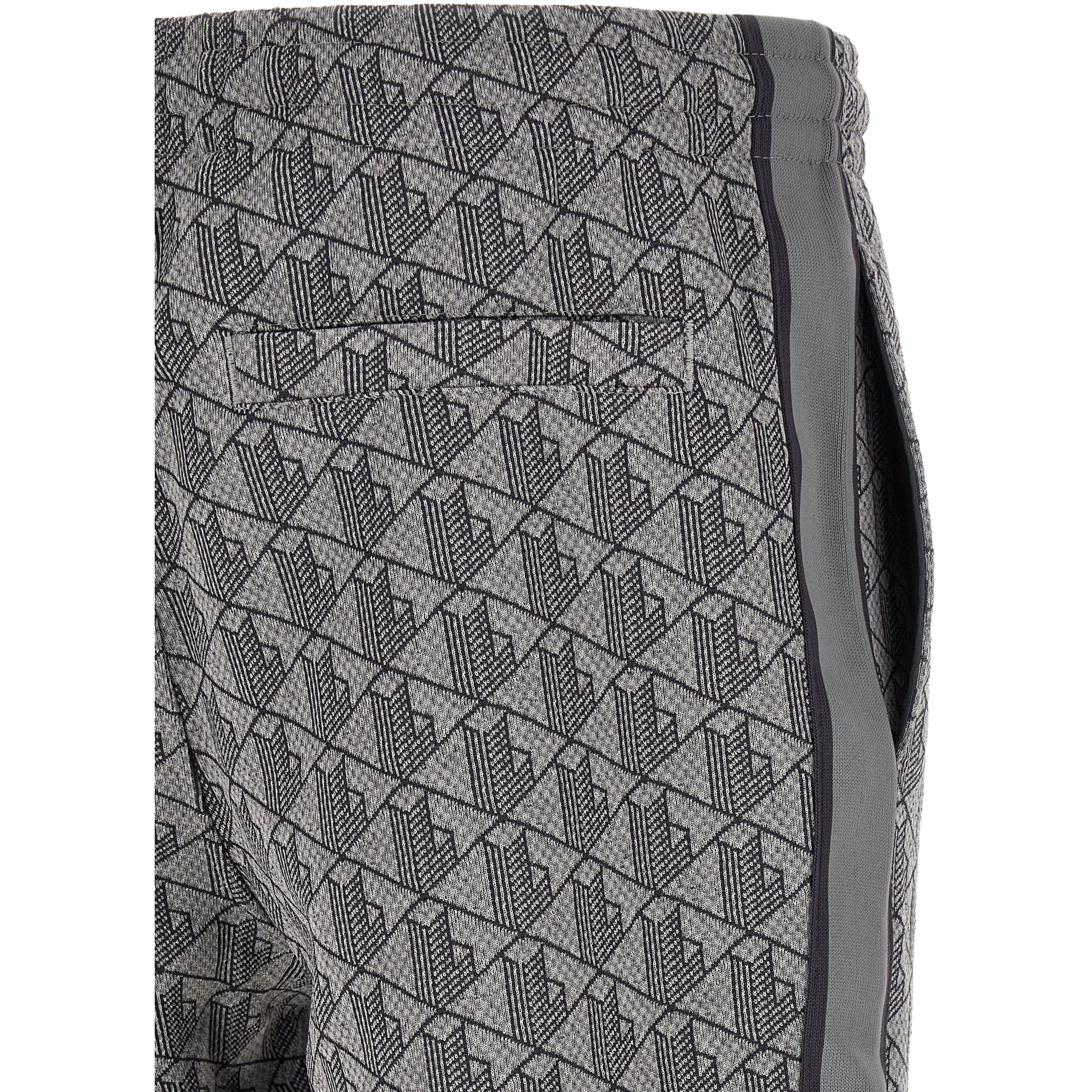 Gray Polyester Joggers (Workout Pants)