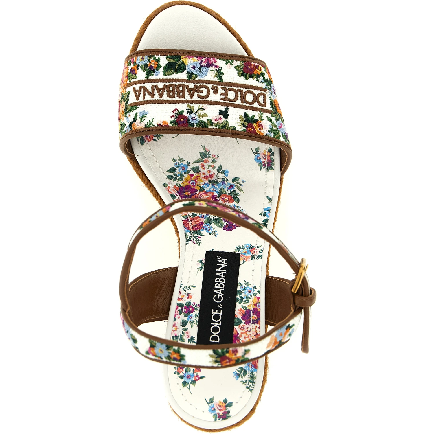 Multicolor Polyamide Wedge Sandals