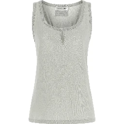 Gray Cotton Tank Tops