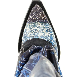 Blue Leather Chelsea Boots