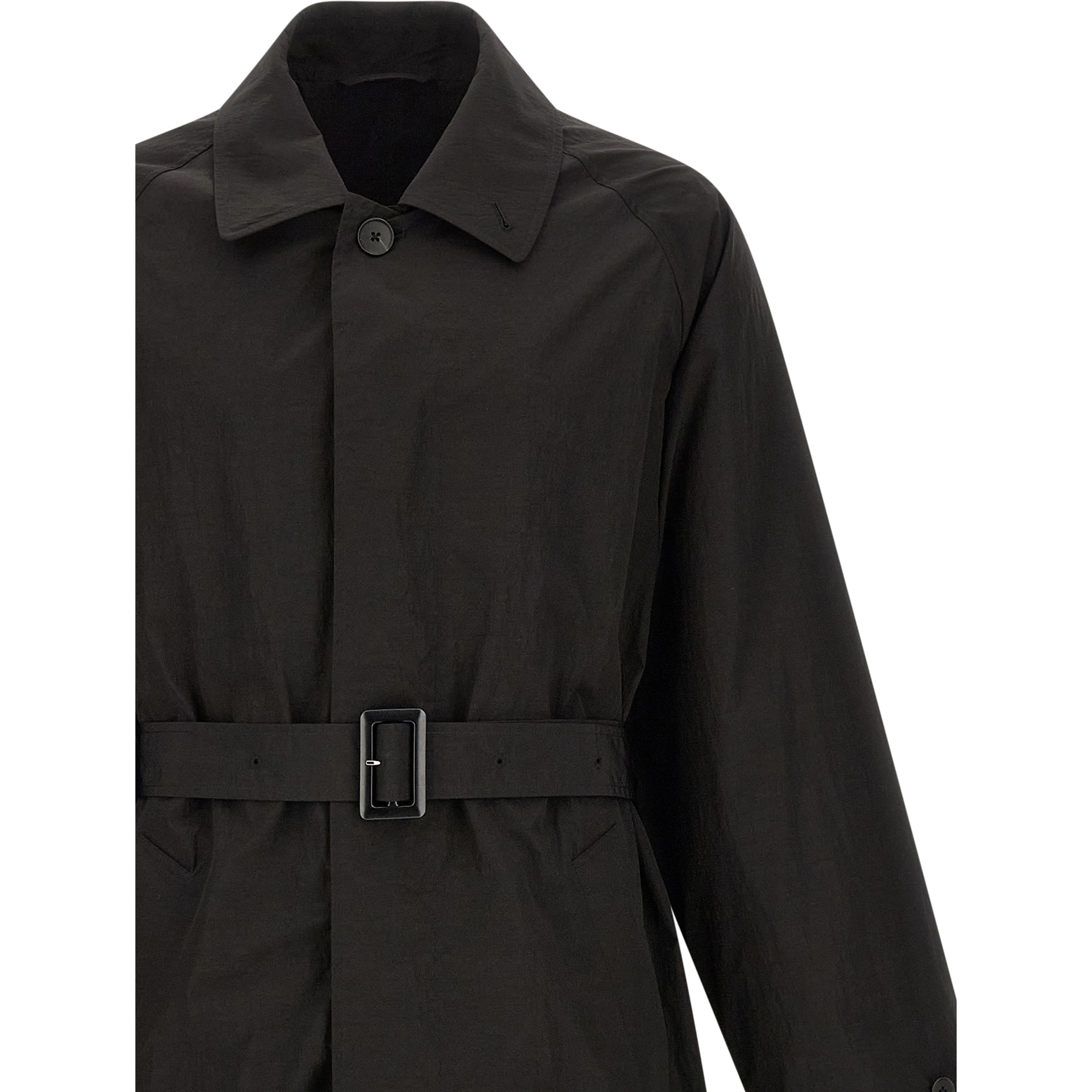 Black Polyester Coat