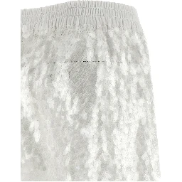 White Nylon Casual Pants