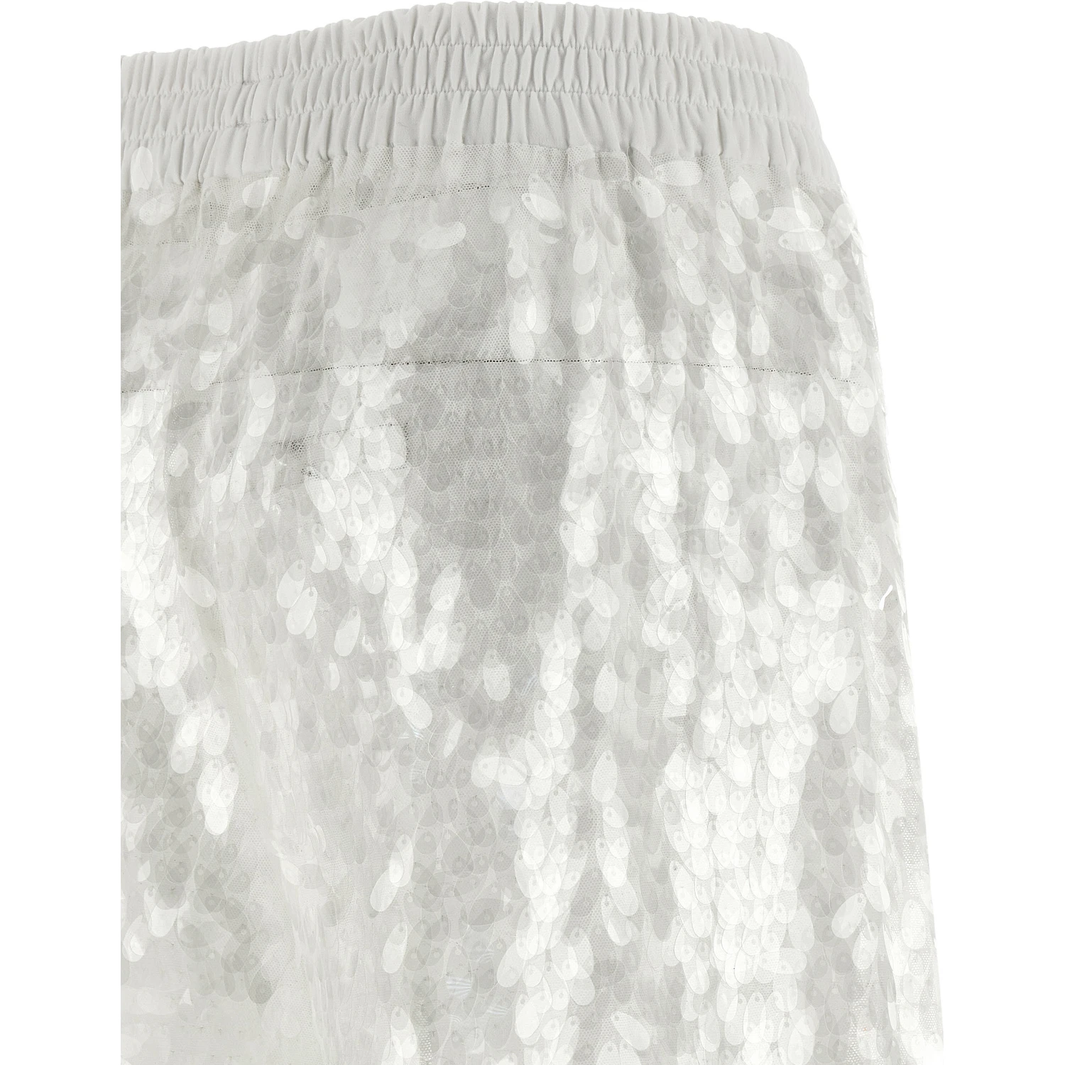 White Nylon Casual Pants