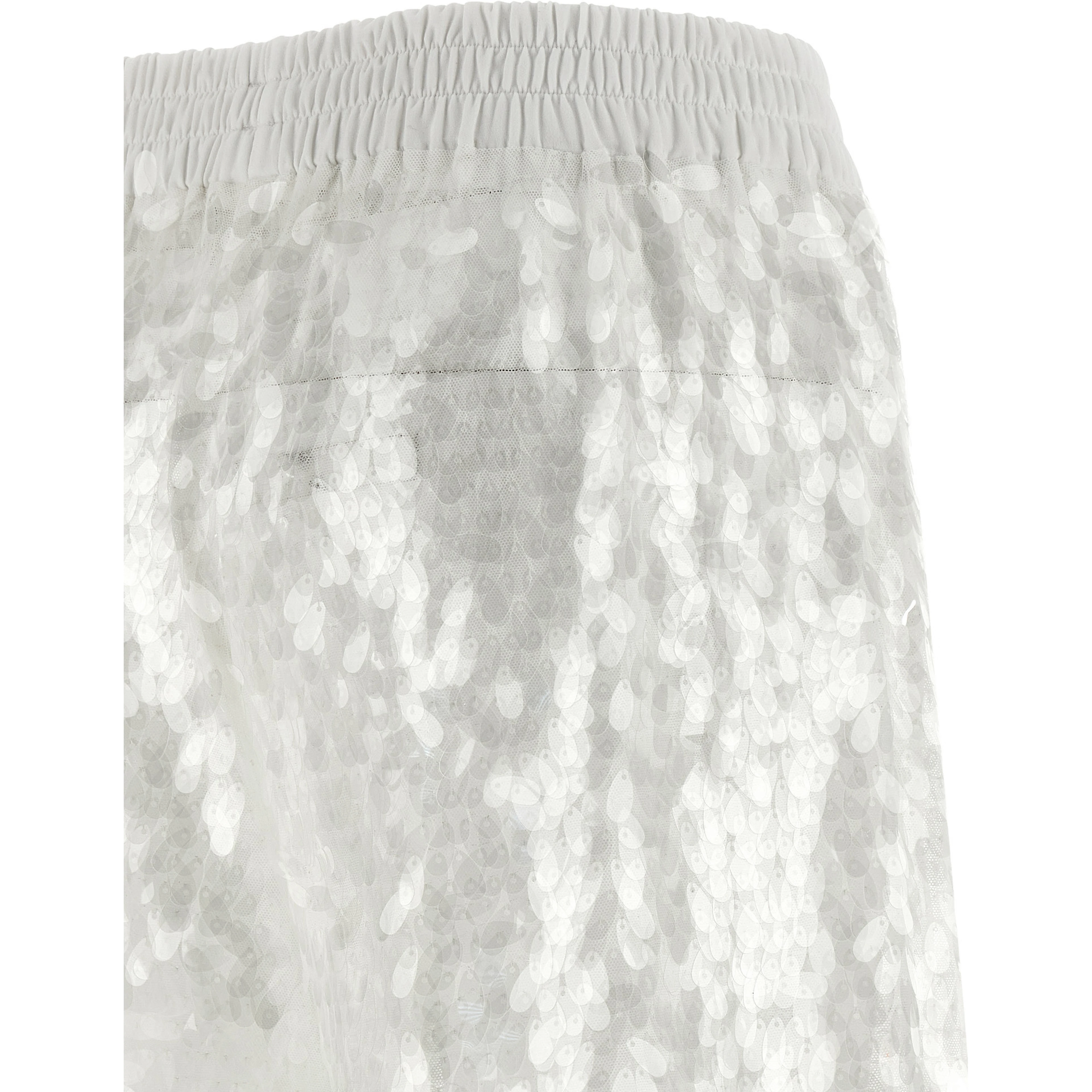 White Nylon Casual Pants