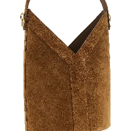 Brown Calfskin Shoulder Bag