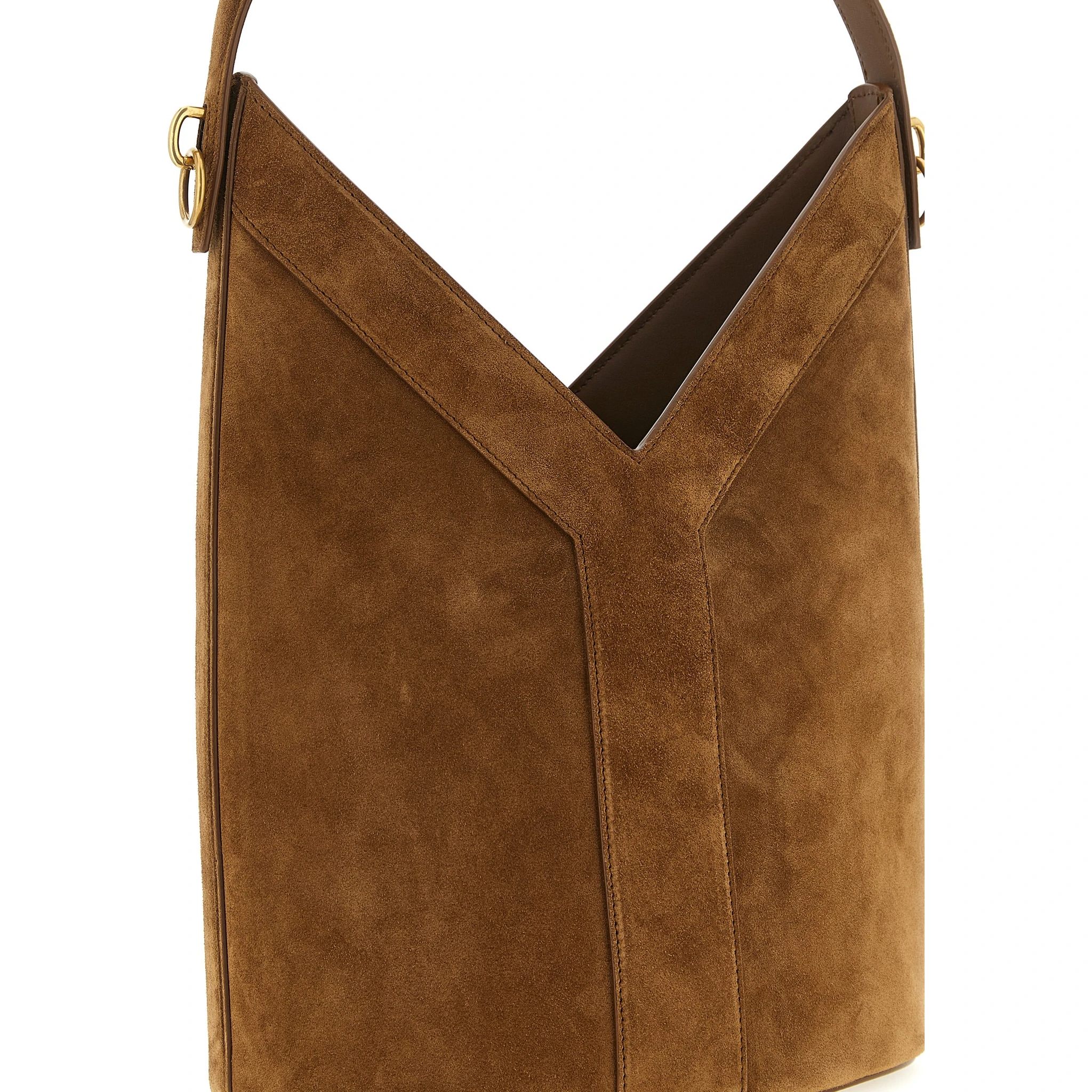 Brown Calfskin Shoulder Bag
