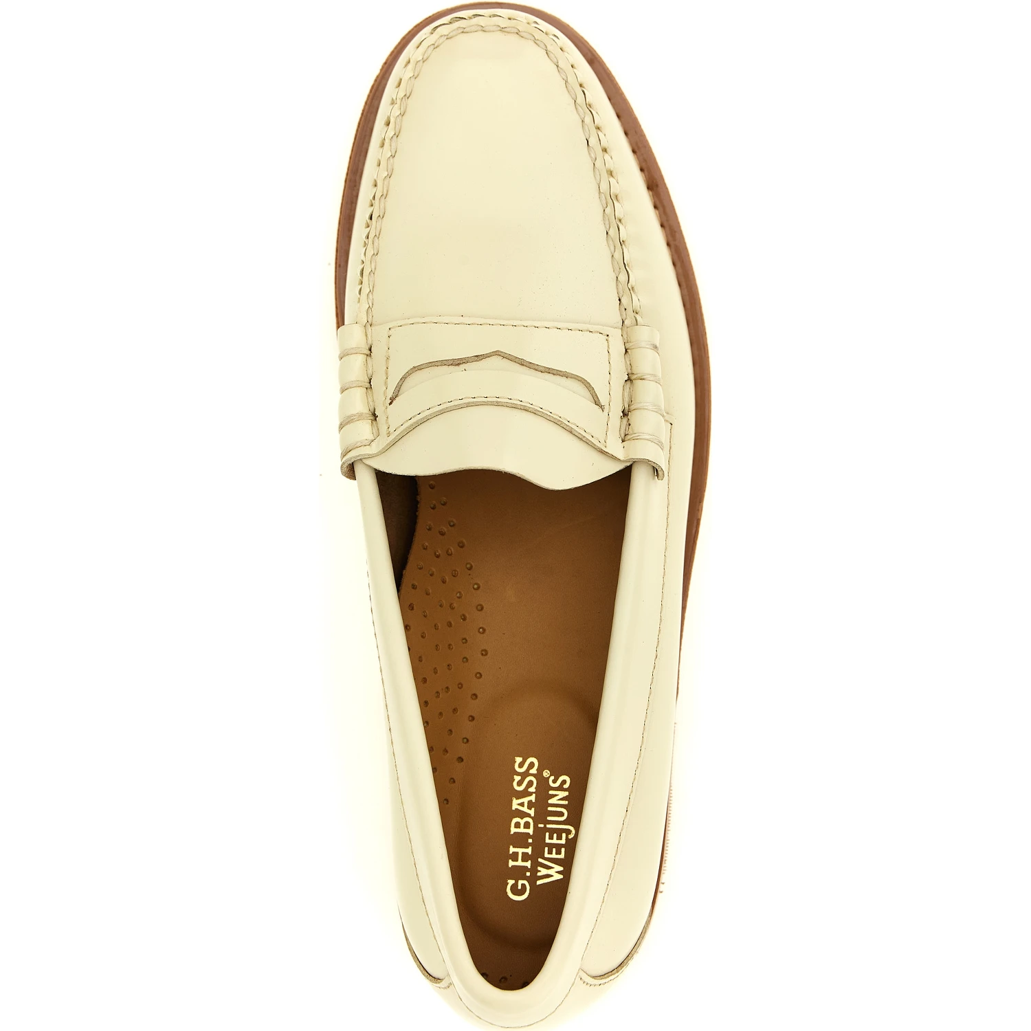 Beige Cowhide Slip-On Loafers