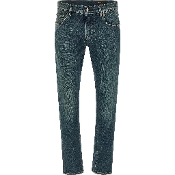 Blue Cotton Slim Fit Jeans