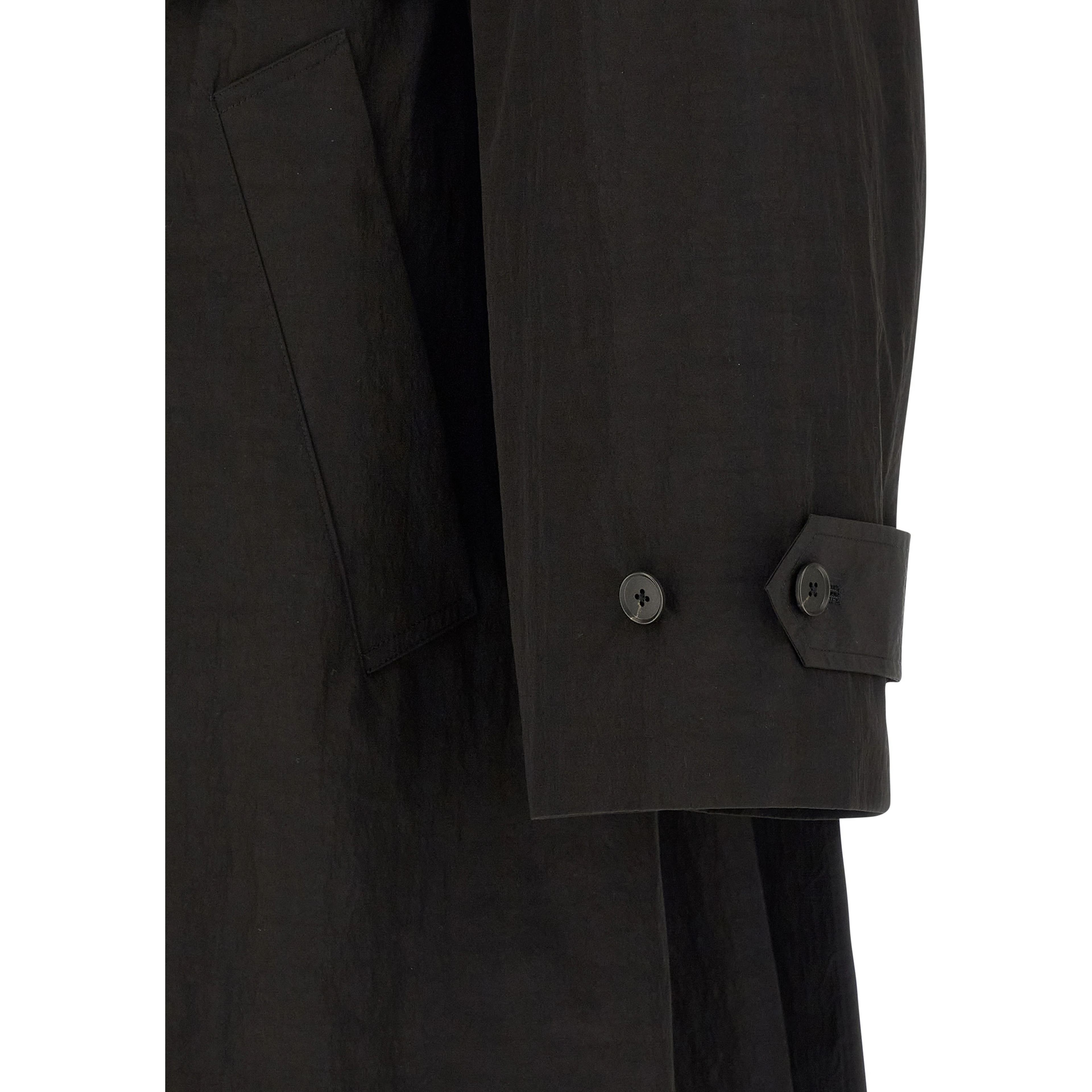 Black Polyester Coat
