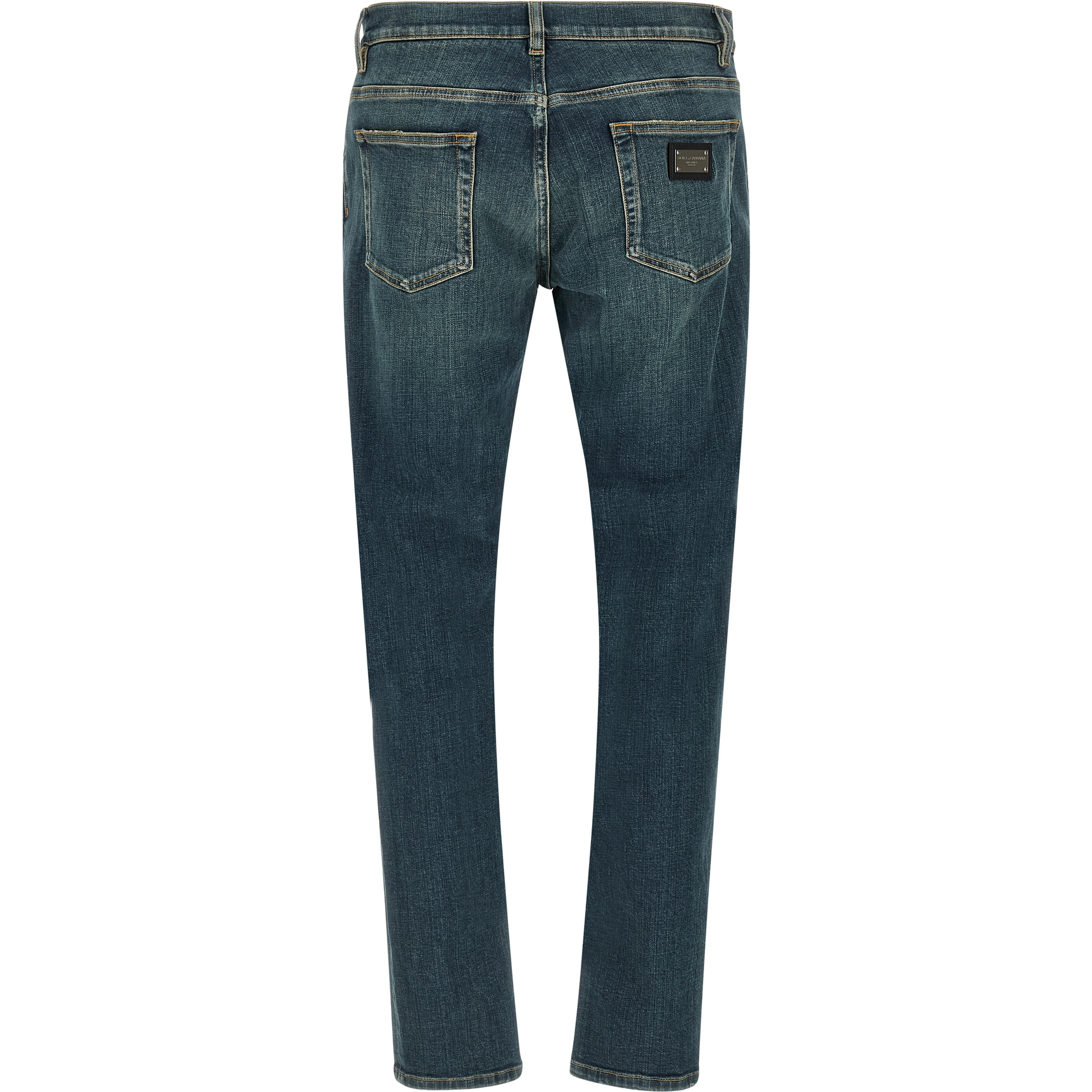 Blue Cotton Slim Fit Jeans