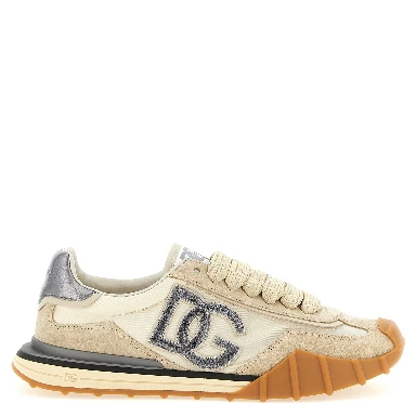 Silver Calfskin Athletic Sneakers