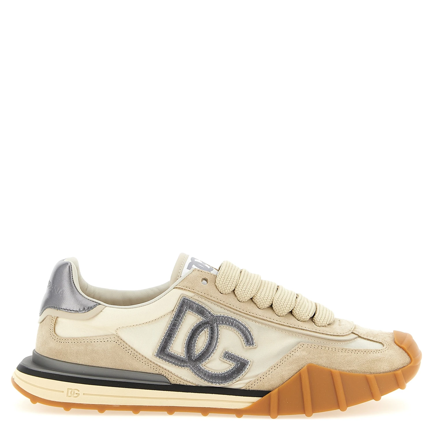 Silver Calfskin Athletic Sneakers