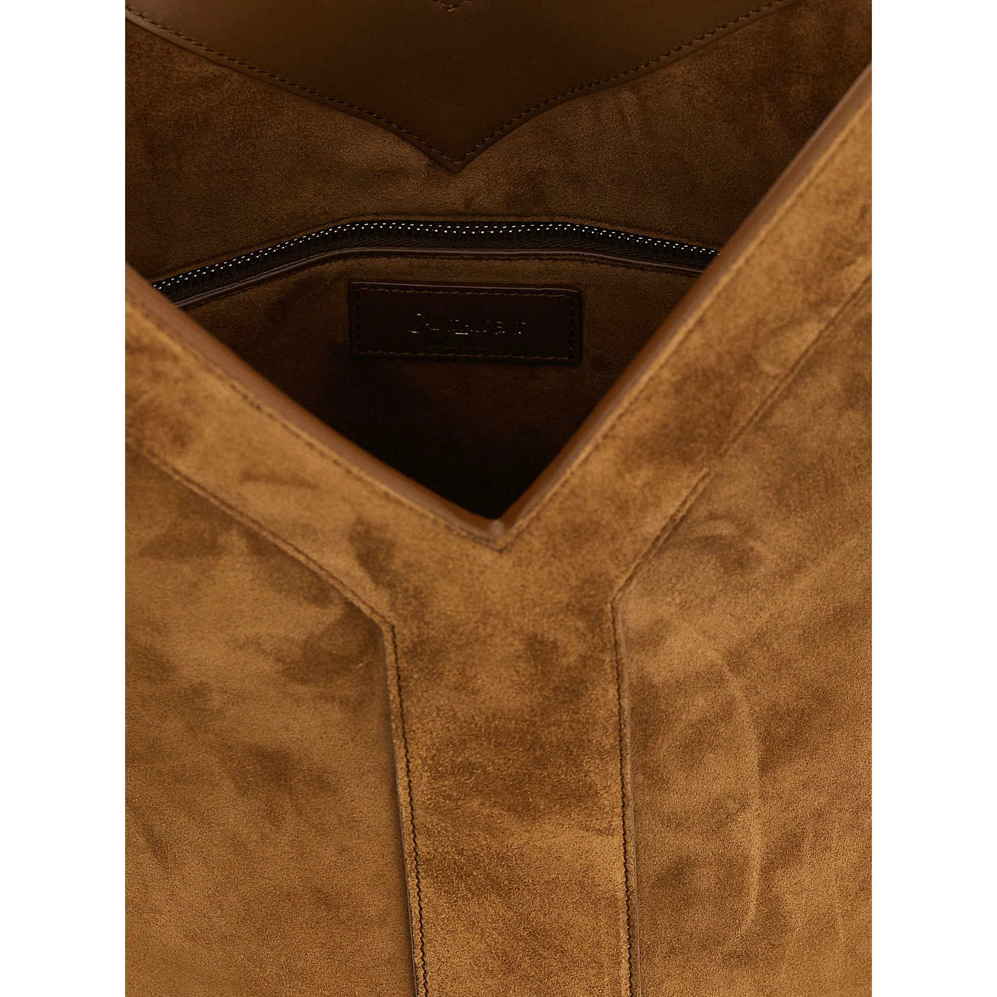 Brown Calfskin Shoulder Bag