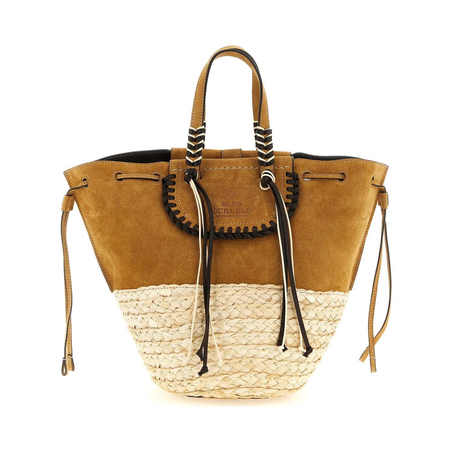 Beige Leather Tote Bag