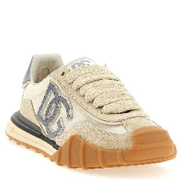 Silver Calfskin Athletic Sneakers