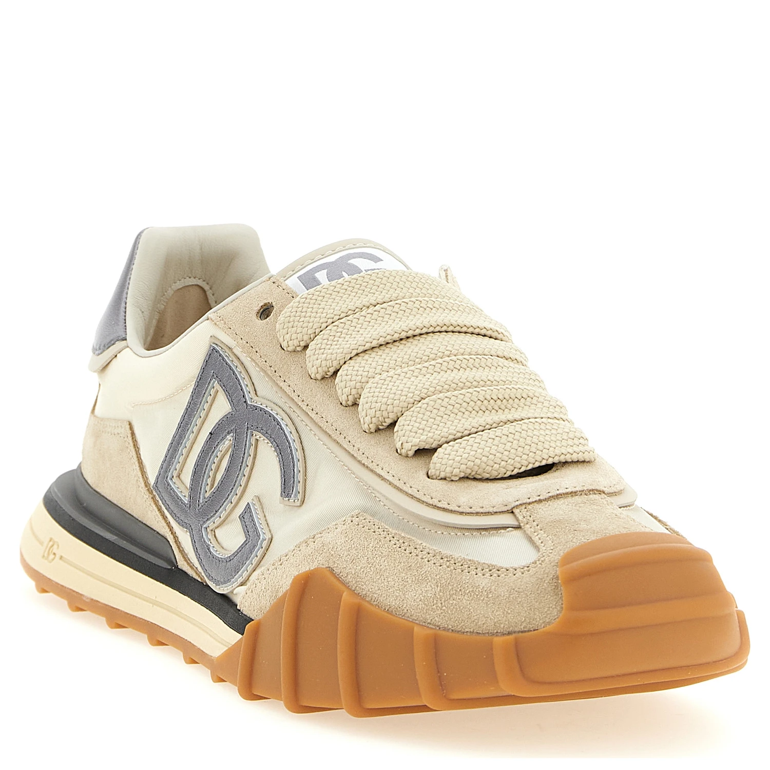 Silver Calfskin Athletic Sneakers